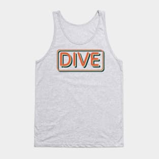 Retro Dive Vintage Diving Springboard Diver Tank Top